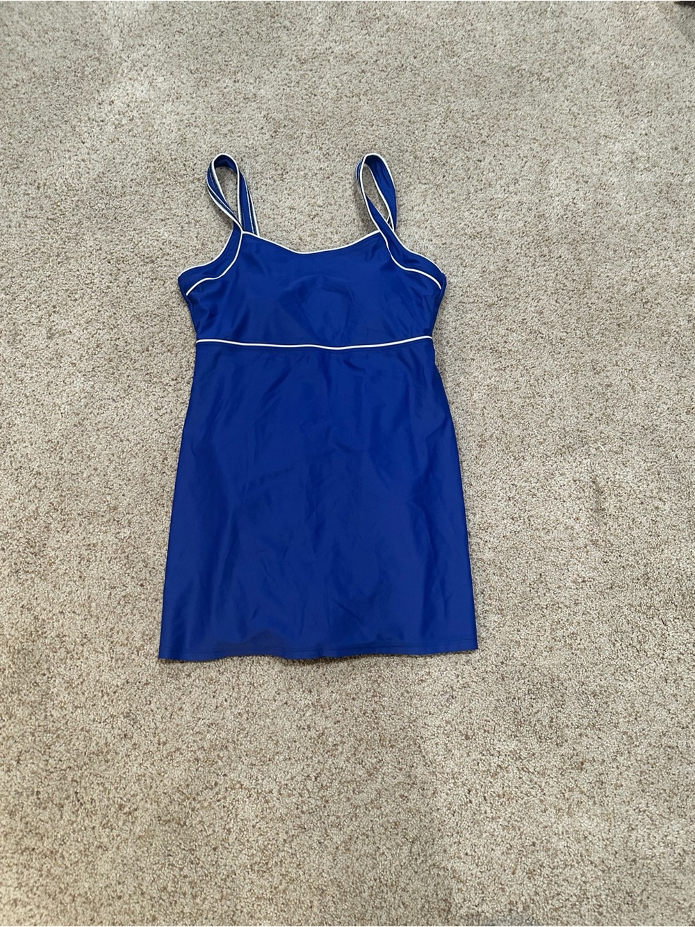 Speedo Royal Blue Swim Dress with White Piping